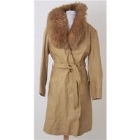 Size 18, tan leather coat