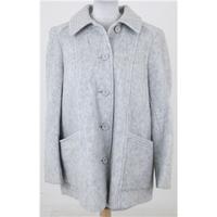 Size L, grey wool & mohair blend short coat