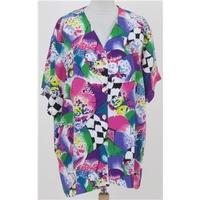 Size 22 pink & purple mix patterned blouse