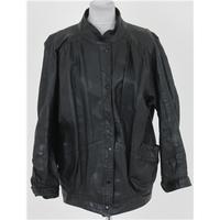 Size M black leather jacket