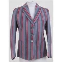 Size S, grey and red striped blazer