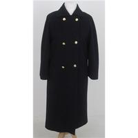 Size 12 dark navy wool long coat