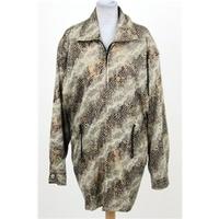 Size L, brown mix snakeskin print jacket