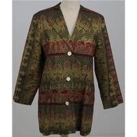 Size: M gold and red Egyptian style long line jacket