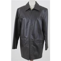 Size 12 chocolate brown leather jacket
