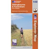 Sittingbourne & Faversham - OS Explorer Active Map Sheet Number 149