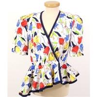 simon ellis gold medal collection size 16 floral print wrap peplum jac ...