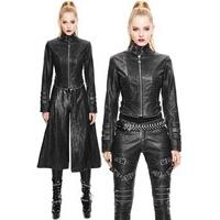 Silver Metallic Rub-Off Faux Leather Coat - Size: 3XL