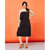 Simply Be Plisse Ruffle Midi Dress