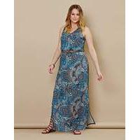 simply be printed split maxi dress