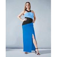 Simply Be Strap Detail Colour Block Maxi