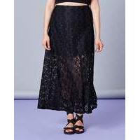 simply be lace maxi skirt