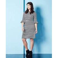 simply be stripe bell sleeve dress