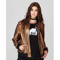 Simply Be Metallic Bomber Jacket