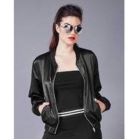 simply be satin bomber jacket