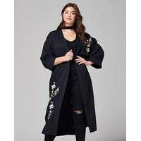 simply be embroidered kimono jacket