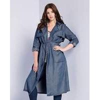 Simply Be Denim Trench Coat