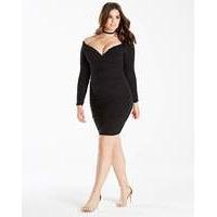 Simply Be by Night Wrap Ruched Dress