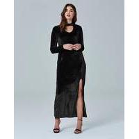 Simply Be Velour Split Maxi Dress