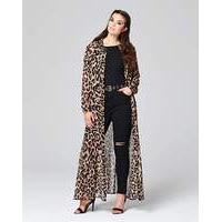 Simply Be Leopard Print Maxi Shirt Dress