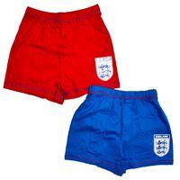 Size 11-12 Years Blue & Red Boys England 2 Pack Boxers