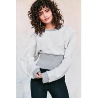 Silence + Noise Corset Pullover Sweatshirt, GREY