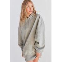 Silence + Noise Shirred Sleeve Hoodie, GREY