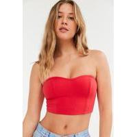 silence noise karissa strapless top red