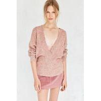 Silence + Noise Cosy Surplice Jumper, PINK