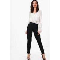 side zip trousers black