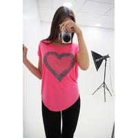 Sierra diamante glitter heart tee