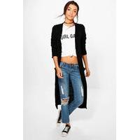 sinead chunky knit longline cardigan black