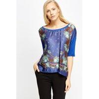 Silky Front Mix Print Top