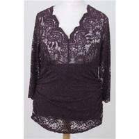 Size: M - Purple lace top with fitted camisole