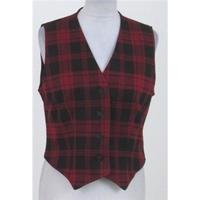 Size 14 red & black checked waistcoat