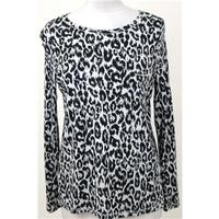 Size 8 black & white leopard print top