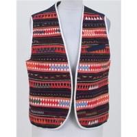 Size M, multi-coloured woven waistcoat