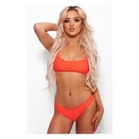 Siri Orange Scallop Edge Bikini