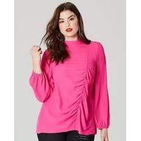 Simply Be High Neck Ruched Blouse