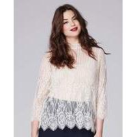 Simply Be High Neck Lace Top