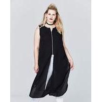 simply be zip front maxi tunic