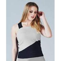 Simply Be Strap Detail Colour Block Top