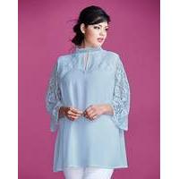 simply be lace insert blouse