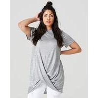 Silver Metallic Twist Hem Tunic