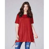 Simply Be Lace Up Side Jersey Top