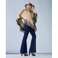 Simply Be Fringed Knitted Poncho