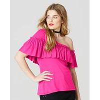 Simply Be Ruffle One Shoulder Top