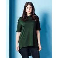 simply be high neck dip jersey top