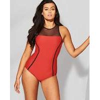 Simply Yours Classic Red Mesh Swimsuit