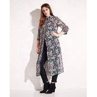 Simply Be Printed Long Line Shirt Dress